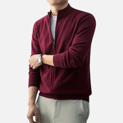 Rocal Outlet | Jersey con Cremallera Completa para Hombre – Mezcla de Lana Heritage