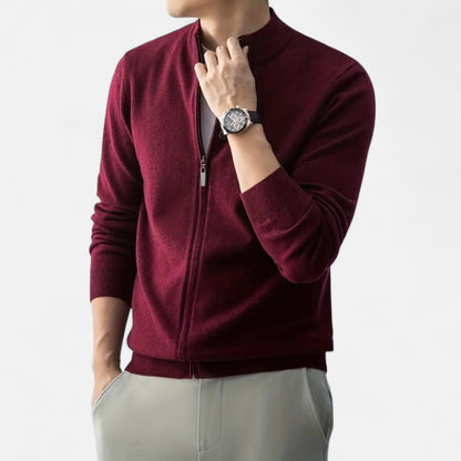Rocal Outlet | Jersey con Cremallera Completa para Hombre – Mezcla de Lana Heritage
