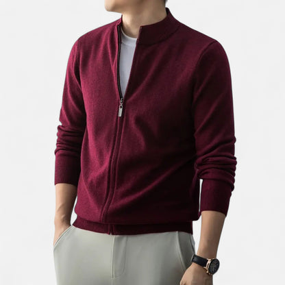 Rocal Outlet | Jersey con Cremallera Completa para Hombre – Mezcla de Lana Heritage