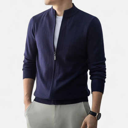 Rocal Outlet | Jersey con Cremallera Completa para Hombre – Mezcla de Lana Heritage