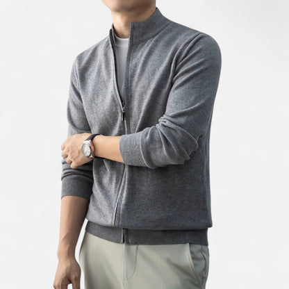 Rocal Outlet | Jersey con Cremallera Completa para Hombre – Mezcla de Lana Heritage
