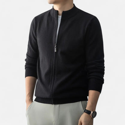 Rocal Outlet | Jersey con Cremallera Completa para Hombre – Mezcla de Lana Heritage