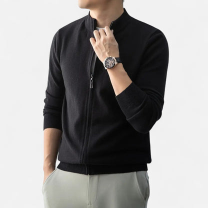 Rocal Outlet | Jersey con Cremallera Completa para Hombre – Mezcla de Lana Heritage